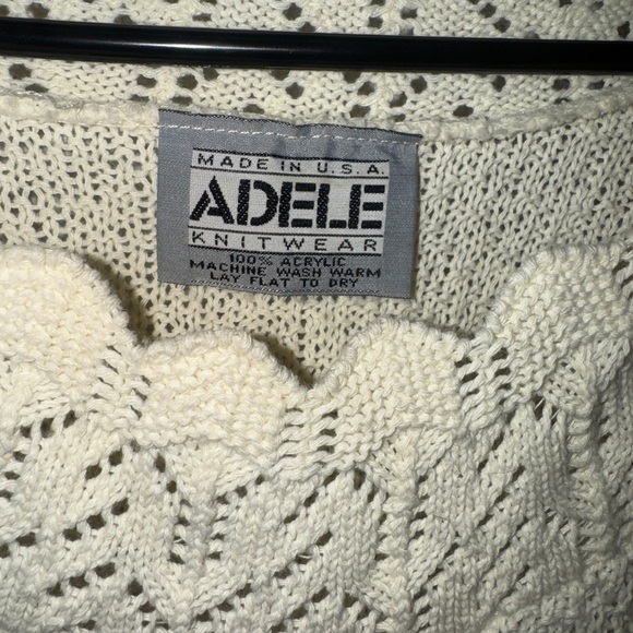 Cream Crew Neck Sweater with Lace Detail - Picture 2 of 3